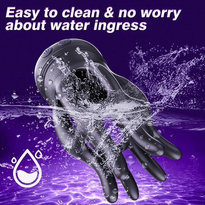 Електричний мастурбатор PQKuss з функцією лизання язиком: 10 режимів вібрації та 10 режимів лизання для чоловіків