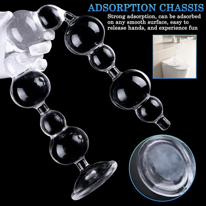 Анальні іграшки для дорослих: набір анальних кульок та дildo Ultralang (XL)