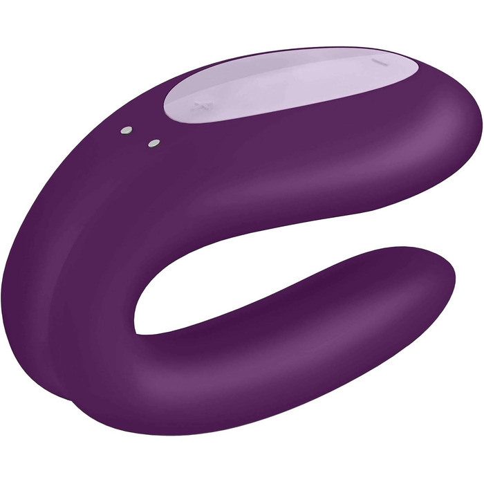 Satisfyer Double Joy Connect App - парний вібратор з керуванням через додаток | 9 см | Інтимні іграшки для пар | Сильні вібрації | Керування через додаток | Фіолетовий колір