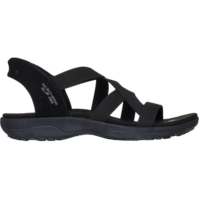 Жіночі сандалії Skechers Reggae Slim Stretch Flex Hands Free Slip-Ins, чорні, розмір 39 EU