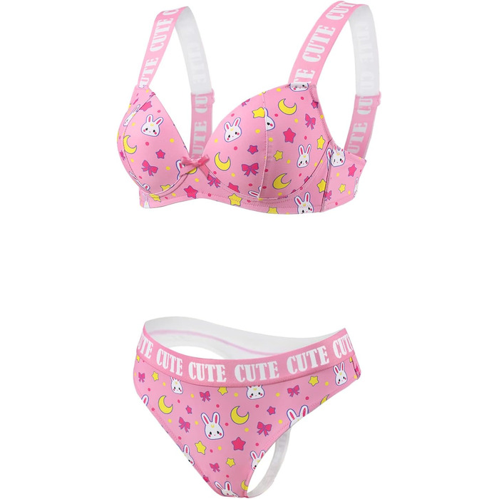 Піжамний комплект LittleForBig для жінок: топ-камізол та танга з бюстгальтером-бралеткою, спортивний стиль, рожевий, XL