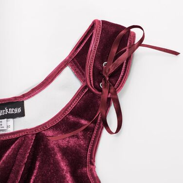 Кросет SCARLET DARKNESS у стилі Ренесанс з мереживом та шнурівкою, вечірній бюстєль з оксамиту, червоне, 44