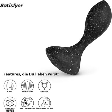 Анальні вібратори Satisfyer Backdoor Lover - чорний, універсальний розмір. Водонепроникний (IPX7), з масажем простати. Високоякісне секс-іграшка з безпечного силікону.