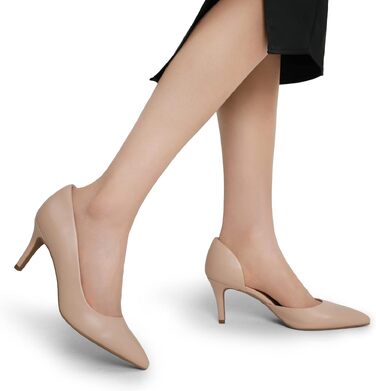 Жіночі туфлі-човники DREAM PAIRS з закритим носком, бежеві (Nude), розмір 40 EU