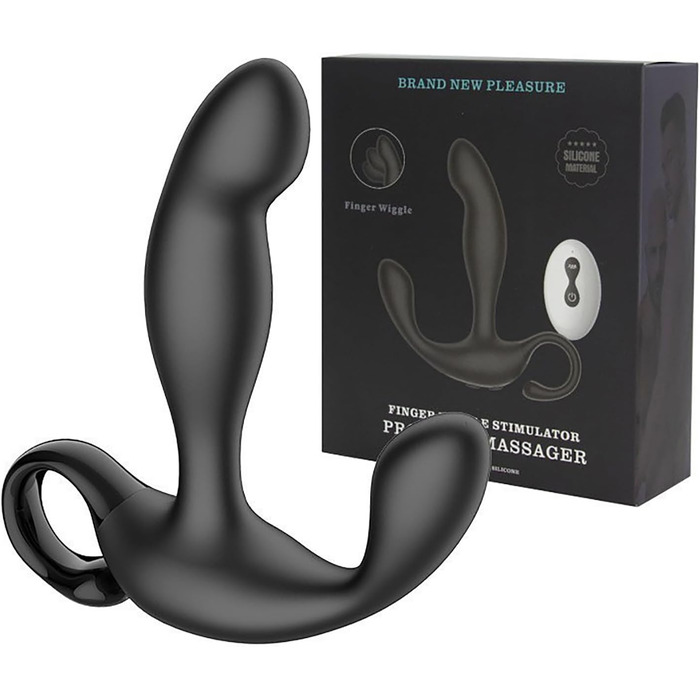 Вібратор для чоловіків PINTLE з дистанційним керуванням, масажер простати, анальний плагін з 10 режимами вібрації та функцією удару