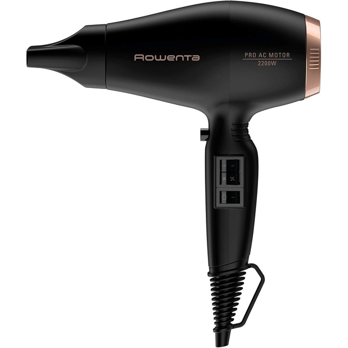 Професійний фен для волосся Rowenta Compact Pro CV6930, 2200 Вт, AC-двигун, 4 температурних режими, з концентратором та дифузором