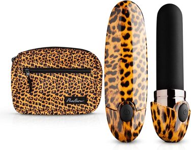 Вібратор для жінок Panthra Lippenstif Asha – Leopard – міні вібратор Bullet, водонепроникний, з чохлом