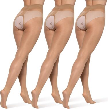 Чулки BANANALU 20 Den з відкритим кроком, розмір M, 3 шт. - Daino