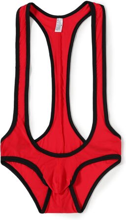 Чоловічий прозорий боді для боротьби Faringoto з підтяжками (3 шт., XXL)