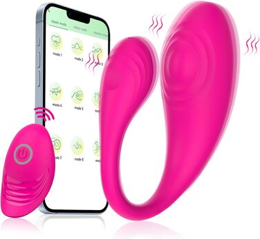 Тренування тазового дна для жінок з пультом дистанційного керування, інтелектуальний тренажер м'язів тазового дна, силіконові м'ячі для контролю сечовипускання та вправ для тазового дна (Рожевий)