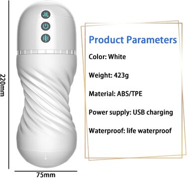 Автоматичний електричний мастурбатор-чаша з 10 вібраціями та 10 режимами насосу для чоловіків