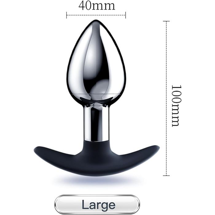 Анальний плагін для жінок з кулькою всередині – металевий батплаг для інтенсивних відчуттів, секс-іграшка для жінок, для пар та початківців LZYLWC (L)