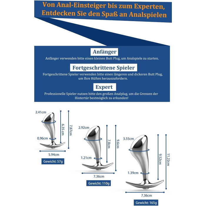 Набір анальних пробок Yivans (24мм, 29мм, 36мм) з металу, кристали, діаманти, для пар, жінок та чоловіків