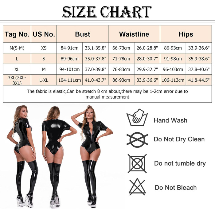 Сексуальний жіночий боді з ефектом мокрого блиску, лакована шкіра, блискавка, спідня білизна, ексклюзивна клубна мода, костюм (чорний, розмір 38-40)