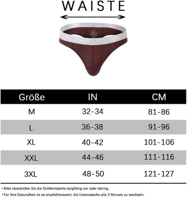BIATWOWR чоловічі стрінги з відкритим верхом, сексуальна білизна, дихаюча та зручна, для чутливої шкіри, темно-червоно-біло-чорна (червоний, M)
