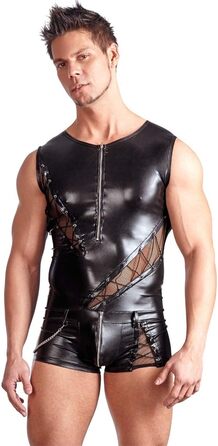 Комбінезон Svenjoyment для чоловіків - чорний комбінезон з ефектним еластичним блискавкою та ланцюгом