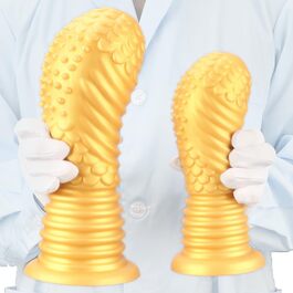 Анальний дилататор Jixaxe Golden Silicone XXL з присоскою – для чоловіків та жінок