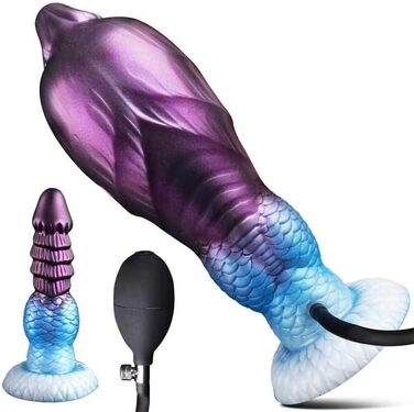 Анальний дилдатор Monster Knot Dildo для чоловіків та жінок, BDSM, стимуляція простати, зелений/блакитний