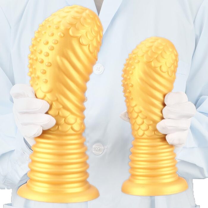 Анальний дилататор Jixaxe Golden Silicone XXL з присоскою – для чоловіків та жінок