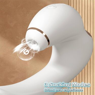 Вібратор Rabbit G-Punkt, силіконовий вібратор для жінок, кліторальний масажер з 7 режимів вібрації та 3 режимами насосу. Іграшки для дорослих, білий.