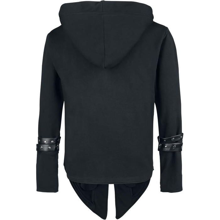 Чоловічий кардиган з капюшоном Archer чорного кольору — стиль Gothic, Rockwear, Streetwear, розмір L