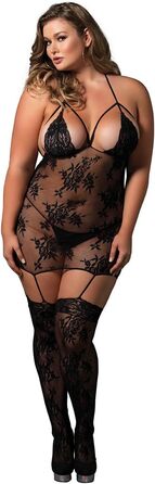 Боді з бретелями Leg Avenue для жінок (1 шт.) білий (Plus Size 18-22, чорний)