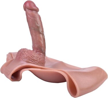 Штани з реалістичною пеніс-оболонкою, силіконовий дилдо-чохол, подовжувач пеніса, штани для косплею, БДСМ, фетиш, секс-іграшки