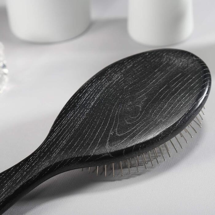 Масажна щітка для волосся BESTOOL антистатична Paddle Detangler з металевими щетинками для розплутування кучерявого та довгого волосся (вологе та сухе)