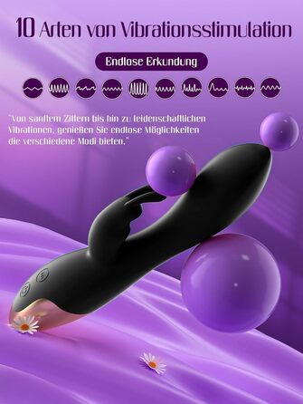 Вібратор для жінок: набір сексуальних іграшок з 10 режимами, кліторальний ділдо, G-spot вібратор, чорний колір