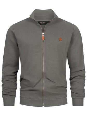Чоловічий кардиган Indicode INGuadalupe з 100% бавовни, сірий (Castor Gray), розмір M