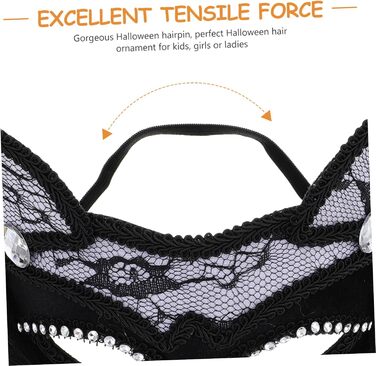 Маска котячого обличчя Holibanna для Хелловіну, 8 шт. - чорна маска, маска для карнавалу, плюшеві маски з мереживом