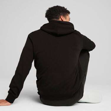 Чоловіча толстовка з капюшоном Puma ESS No. 1 Logo Hoodie чорна, розмір 4XL