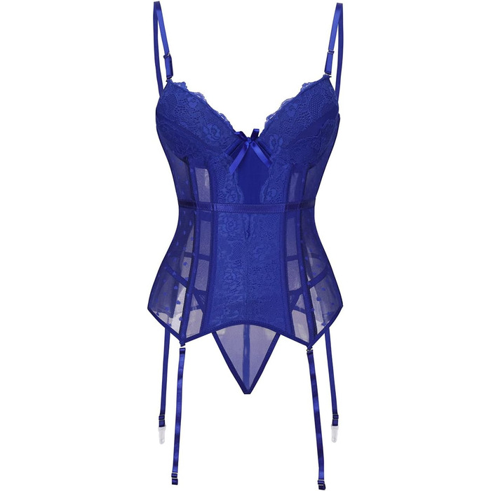 Жіноче корсетне боді з мереживом GMDNS, синій, 4XL - формирующий одяг