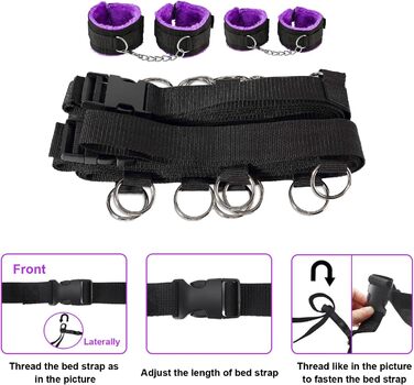 Набір для БДСМ: 14 елементів (кайдани, маска для очей, вібратор, кільця для пеніса). Іграшки для дорослих для жінок, чоловіків, пар.