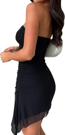 Сучасна жіноча блуза HIBHABY з розрізом по низу (L, чорна)