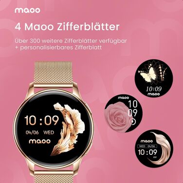 Смарт-годинник maoo Ventura для жінок Rose Gold: AMOLED-дисплей 1.32
