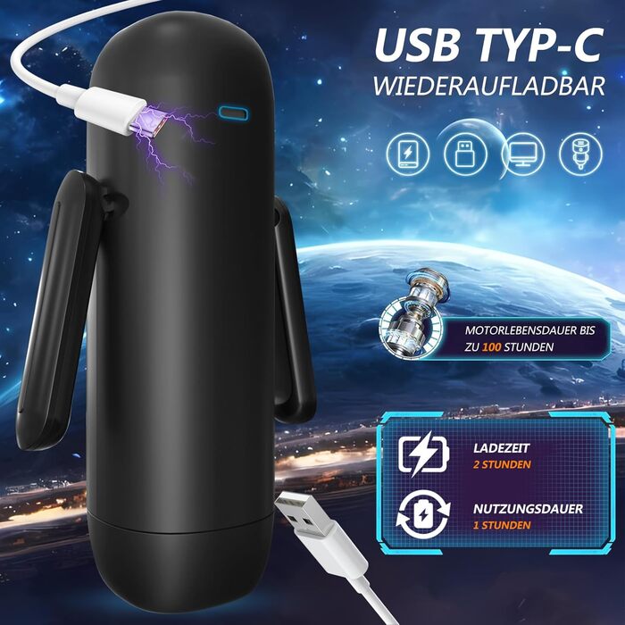 Електричний мастурбатор для чоловіків з 7 режимами вібрації та всмоктування, складний ручка, секс-іграшка для чоловіків