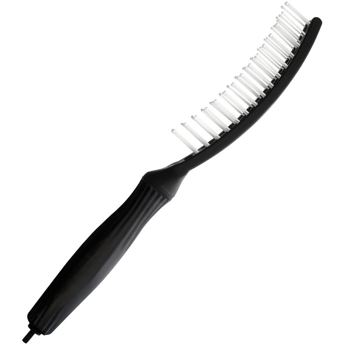 Щітка для волосся Olivia Garden Fingerbrush Care Iconic з нейлоновими щетинками для легкого розплутування та стайлінгу, Black Medium