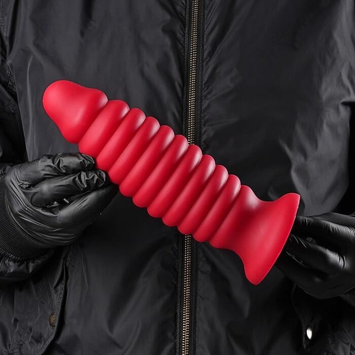 Анальний плагін Hrekssi з спіраллю, 7 розмірів, з силікону, для чоловіків та жінок, червоний