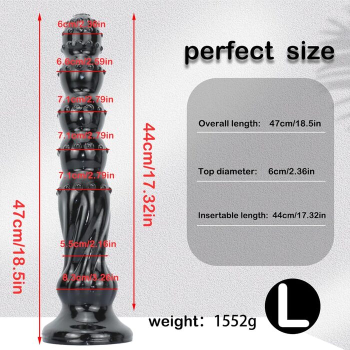 Анальний розширювач Yasexx Super Long з кулькою та чашею для масажу простати. Іграшка для дорослих для чоловіків та жінок (L)
