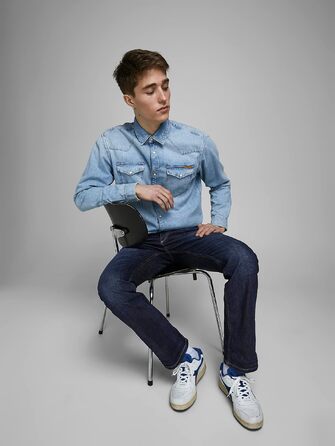 Чоловічі джинси Jack & Jones Clark Original Regular Fit, синій денім (Blau), 318