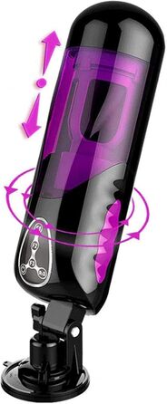 Електричний мастурбатор-чаша з 10 режимами ротації, телескопічною функцією та нагріванням для чоловіків