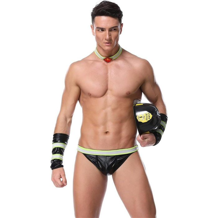 Костюм для рольових ігор FENXIXIONE: сет сексуального дворецького/лікаря/пожежника (боксерські шорти, краватка)