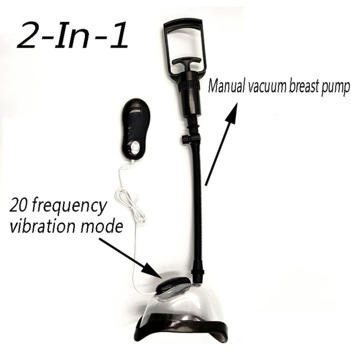 Електричний вібраційний сукун для жінок 2-в-1, набір з вакуумним насосом та 20 режимів вібрації. Інтимна іграшка для дорослих