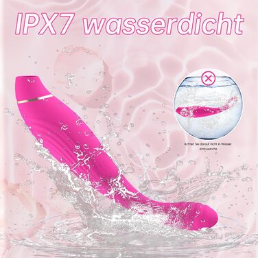 Набір вібраторів для жінок PLNTLE: секс-іграшки з 10 режимами вібрації та 10 режимами сукції, тихий, водонепроникний (IPX7), для пар та одиночок