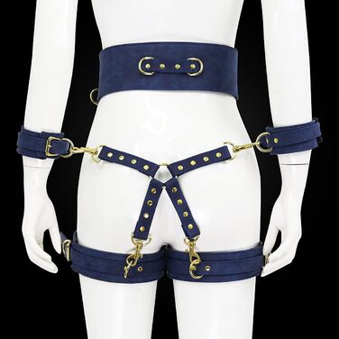 Набір для фетишу з еластичної шкіри OnundOn: корсет, наручники, стрічки для зв'язування. BDSM, готика, SM, корсет, фетиш, для жінок