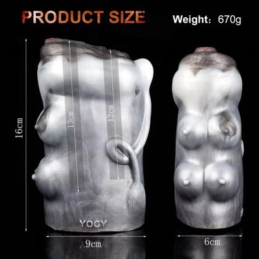 Масажер для чоловіків Guspiun 670g з реалістичним дизайном, 3D силікон, подвійний тунель, сексуальна іграшка для соло