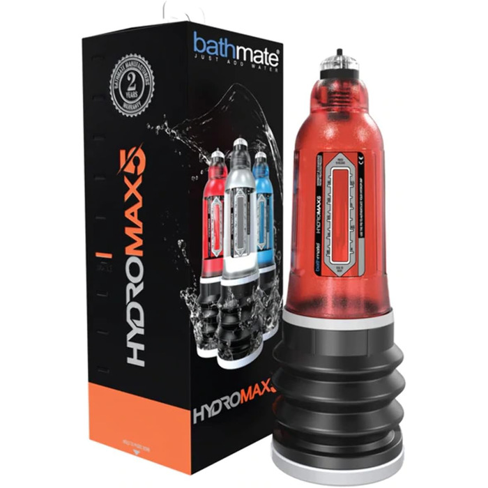 Bathmate HydroMax5 - Водяний пеніс-насос (червоний)