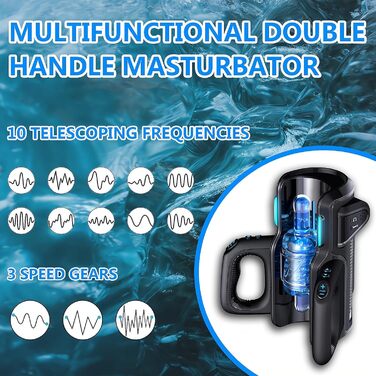 Електричний мастурбатор для чоловіків, бездротовий, 3 швидкості, 10 частот, аудіо-інтеракція