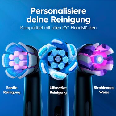 Електрична зубна щітка Oral-B iO Series 3 Matt Black (Чорна), 3 режими чищення, насадка та дорожній футляр у комплекті